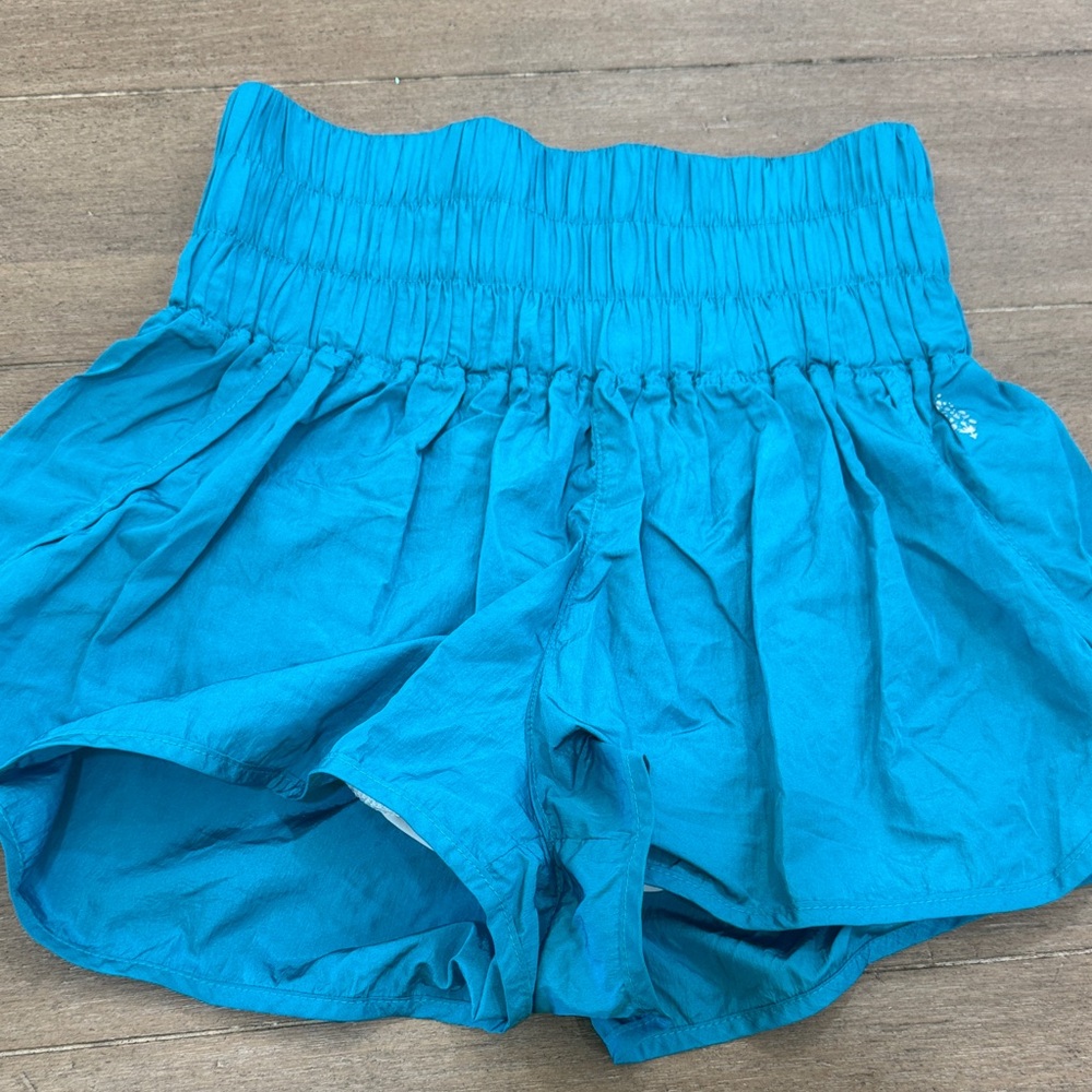 Women's Blue High-Waisted Shorts